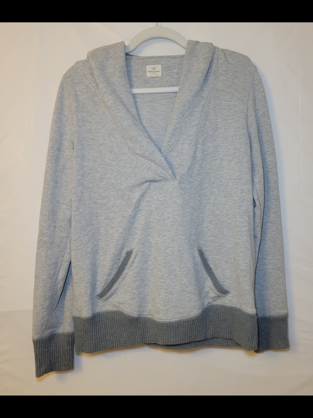 Banana Republic Light Gray Pullover with Tag Detail